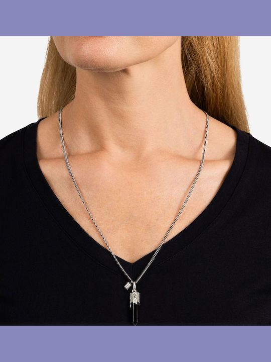 Buddha to Buddha Charm with Stones with Stones in Black Silver