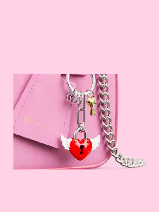 Μπρελόκ Flying Heart Tm417-01 Eros Νίκελ