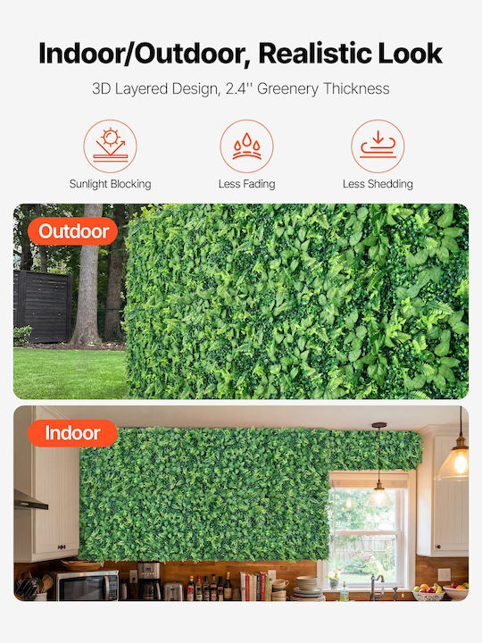 Vevor Artificial Foliage Roll 2.43m x 61cm 4pcs