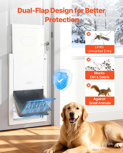 Vevor Dog And Cat Door Made Of Metal In White Colour
