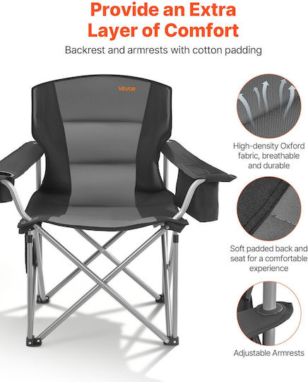 Vevor Black Beach Chair Set 2 Pieces