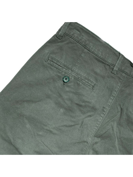 Chino Trousers Elastic in Relaxed Fit Green