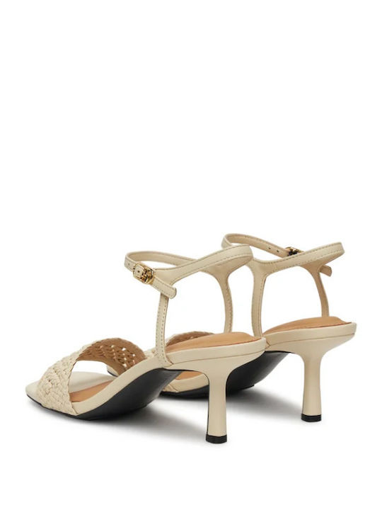 Leather Sandals Beige