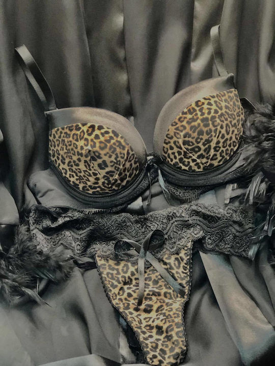 Fontana di Vita Set Lenjerie Intimă Sutien Cu Șir Maro