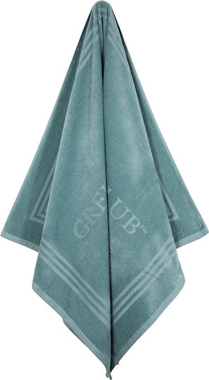 Greenwich Polo Club Πετσέτα Θαλάσσης Βαμβακερή Dark Mint 170x90εκ.