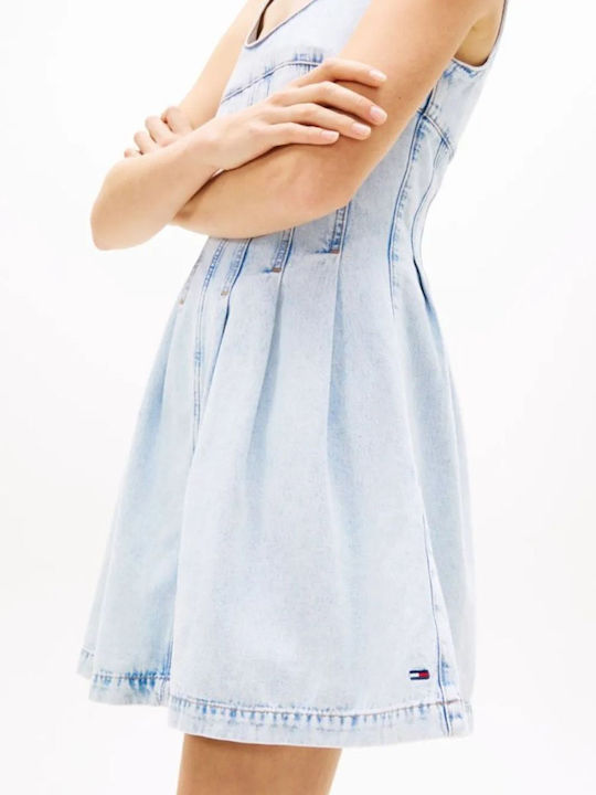Καλοκαιρινό Mini Φόρεμα Τζιν Light Blue
