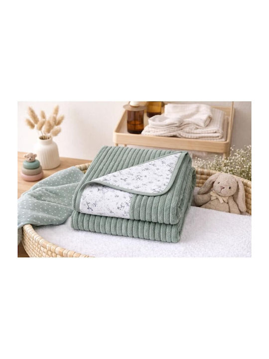 Baby Star Babydecken Wickeltücher für Kinderzimmer Minky Grüne 75x100cm