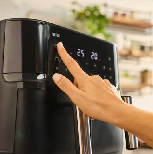 Braun Braun Heißluftfritteusen mit Doppeltem Abnehmbaren Behälter 8lt Schwarz 2094458