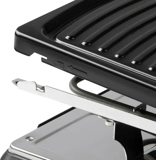 Domo Grătar Electric De Masă Raclette Cu Placă Canelată 1400W Cu Termostat Reglabil 25x49,5cm