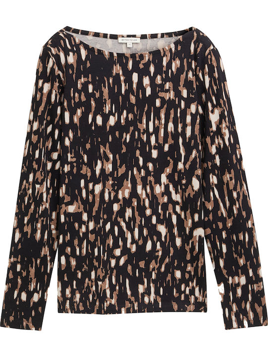 Women's Blouse Brown Sparkle Design