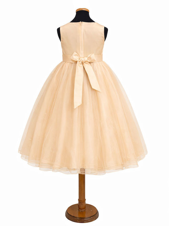Children's Dress Tulle Ivory-champagne