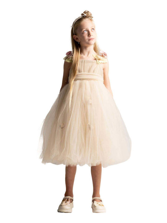 Evita Kinderkleid Tüll Bronze