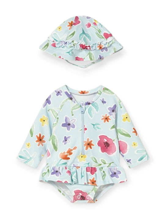 Mayoral Kids Swimwear Swimwear Set with Hat Bay Leaf Mint