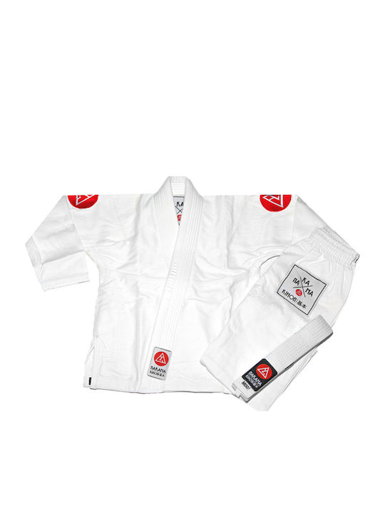 Nakama Uniformă Jiu Jitsu Brazilian Albă Pentru Copii