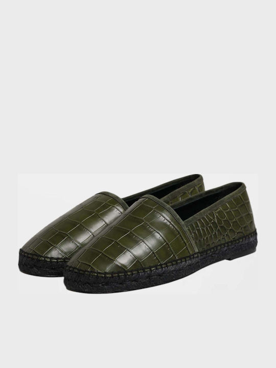 Dolce & Gabbana Leather Green Women's Espadrilles