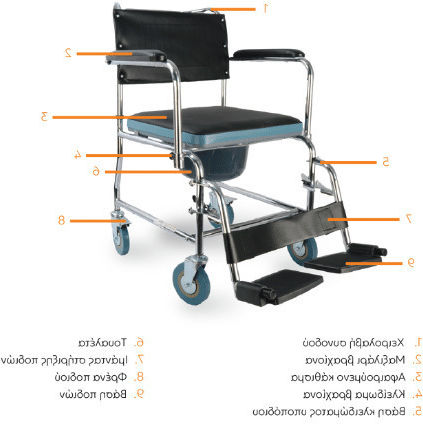 Medical Brace Αναπηρικό Αμαξίδιο Μπάνιου 43cm MB.W2052 Ασημί