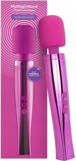 Pink Rechargeable 13-Speed Massage Vibrator Mymagicwand Wand Massager 32.7cm
