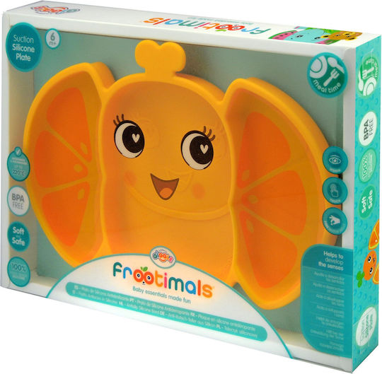 Frootimals Feeding Set made of Silicone with Non-Slip Base 2pcs