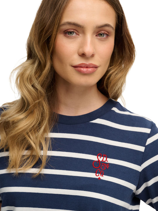 Heritage Women's Cotton Striped Blouse Jkc Navy Stripe