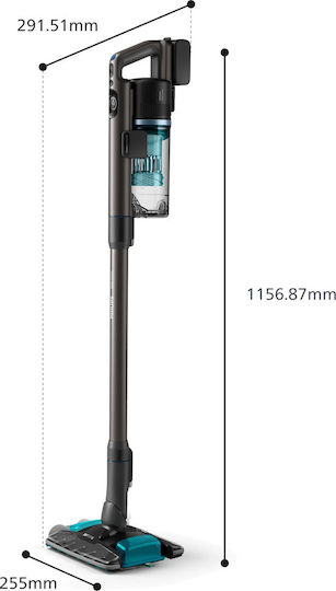 Philips Aqua 8000 Complete Презареждаща Вертикална Прахосмукачка 2 в 1 Stick & Ръчна 25.2V Тюркоазена
