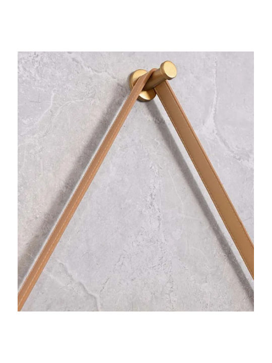 Καθρεφτης Μπανιου Ιμαντα Led Αφης Mirrorlux Selene S-4676g Στρογγυλος Φ-800mm Χρυσος