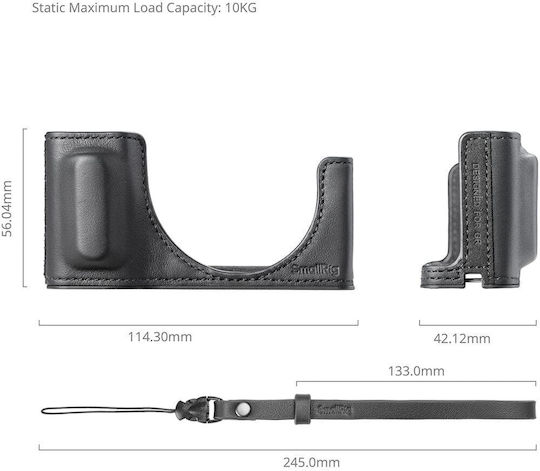 Smallrig Leather Half-case Wrist Strap Ricoh Gr Iv Black