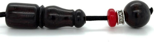 Kompologadiko Ebony Worry Beads with Tassel with 21 Beads Black