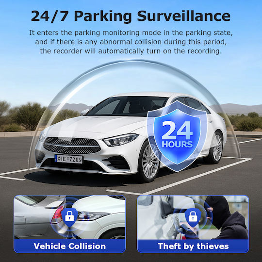 Sectec CC09 Car DVR Camera 1080P Bluetooth Wi-Fi GPS