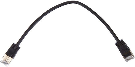 Wantec S/FTP Kat.7 Ethernet Netzwerkkabel 0.2m Schwarzes