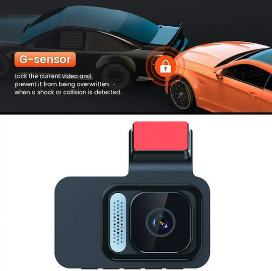 Комплект Камера DVR за Автомобил 1080P със Дисплей 3" Wi-Fi и Задна Камера