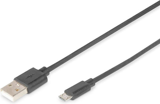 Digitus USB 2.0 Cable USB-A male - micro USB-A male Μαύρο 1m DB-300127-010-S