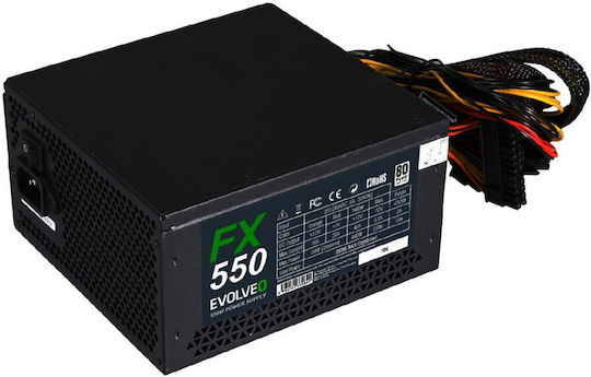 Evolveo 550W Negru Sursă de Alimentare Calculator Complet modular (CZEFX550)