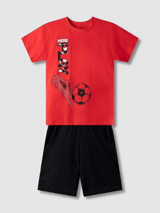 Kids Set with Shorts Summer 2 Pieces Red