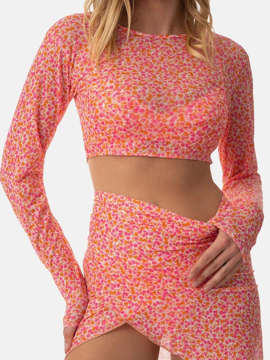 Γυναικείο Crop Top Μακρυμάνικο Sorbet