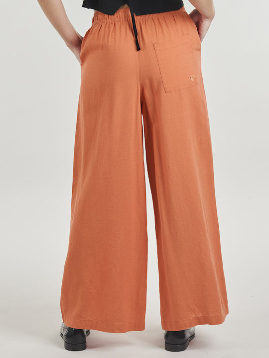 Lekeitio Break Women's Linen Trousers Orange