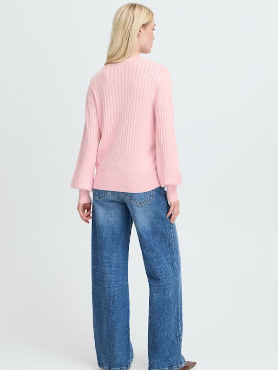 Women's Long Sleeve Pink Sweater