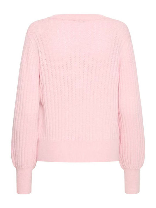 Women's Long Sleeve Pink Sweater