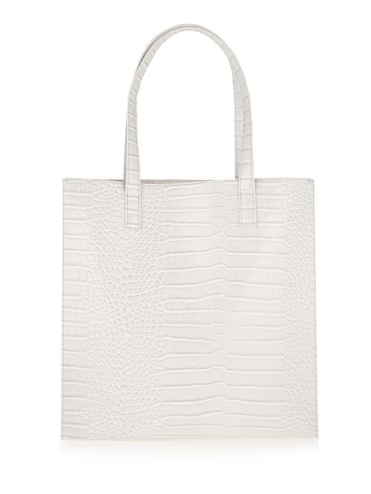 Wenella Stoff Damen Tote Tasche Weiß