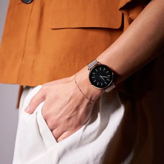 MaxCom FW28 Selen Stainless Steel Smartwatch με SIM και Παλμογράφο (Χρυσό)