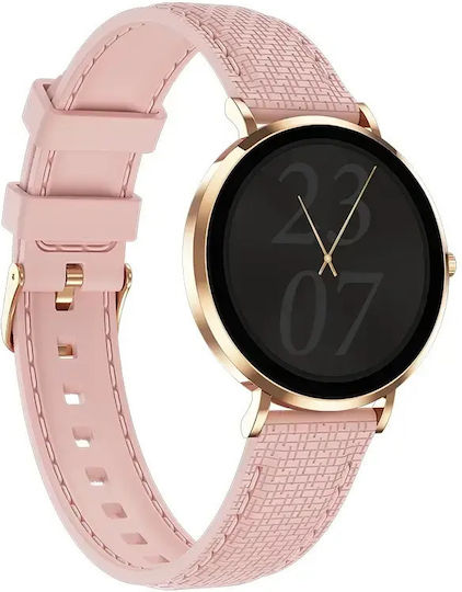 MaxCom FW28 Selen Stainless Steel Smartwatch με SIM και Παλμογράφο (Χρυσό)