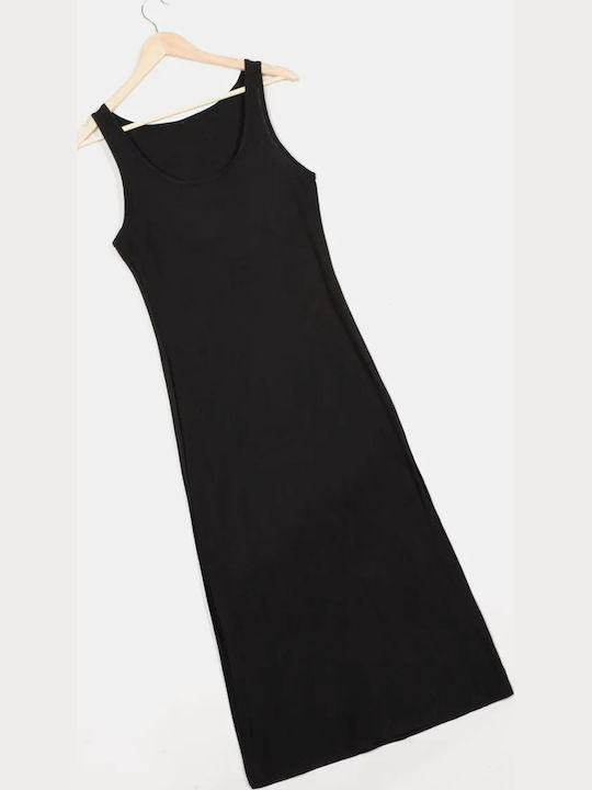 Sommer Midi Damenkleid mit Tränen Schwarz
