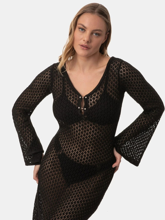 Rock Club Women's Maxi Beach Dress Black