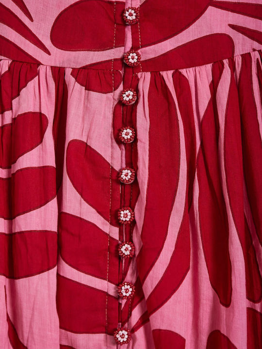 Sommer Maxi Kleid Kaschmir Rosa