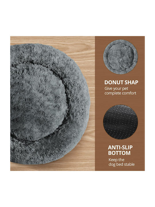 Ideaplus Pet Dog Pillow Round Grey