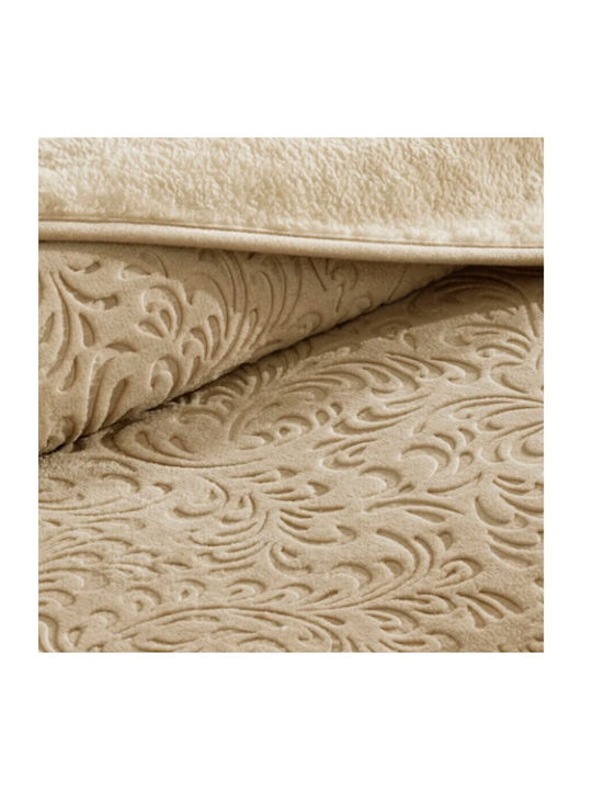 Tac Piqué Decke Übergröße 220x240cm Camel