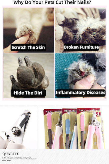 Ideaplus Pet Hundekrallenschere Nagelknipser Metall Trimmer-Hellblau