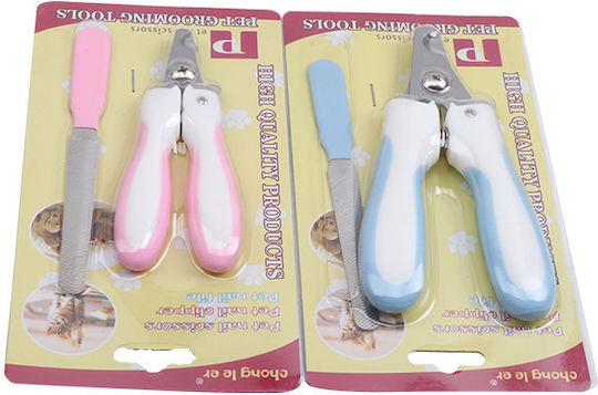 Pet Nail Clipper Metal Trimmer Pink
