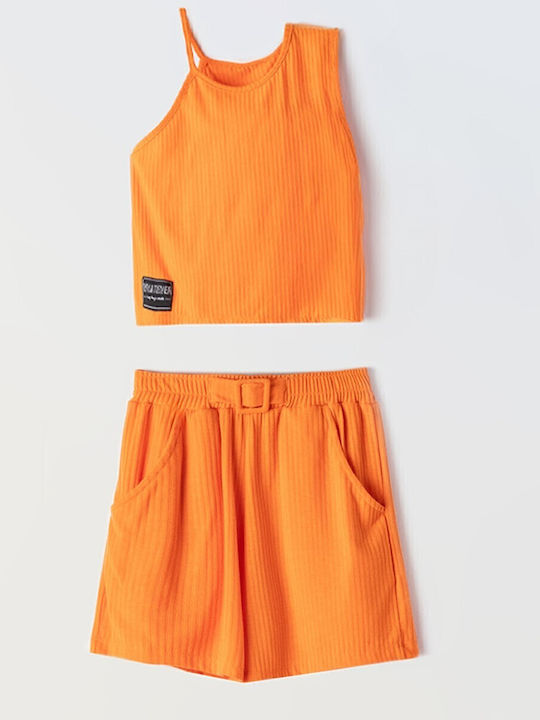 Kids' Set with Shorts Summer 2pcs Orange