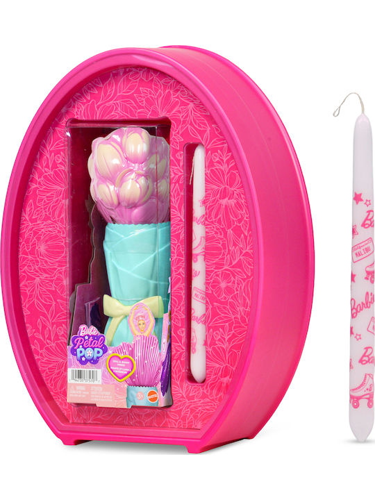Easter Candle with Toy Petal Pop Floral Surprise Pink Tulip for Ages 3+ Barbie