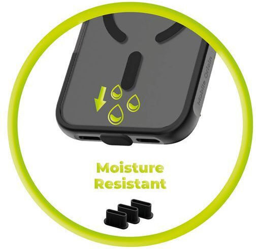 Mobile Origin Usb-c Dust Plug & Cleaning Brush Cl1 Black Clear Iphone Android Mo-cl1-blk-clr